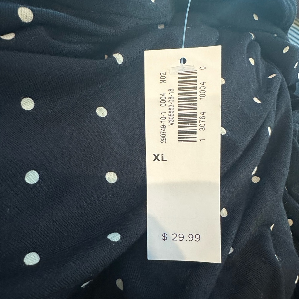 Old Navy Black & White Polka Dot Long Sleeve Dress - Picture 3 of 3